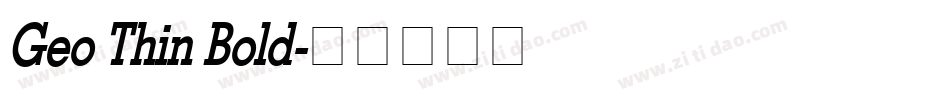 Geo Thin Bold字体转换